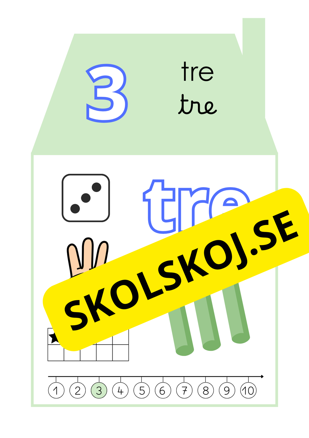 Siffrorna 1–10 – Affischer A4-Format