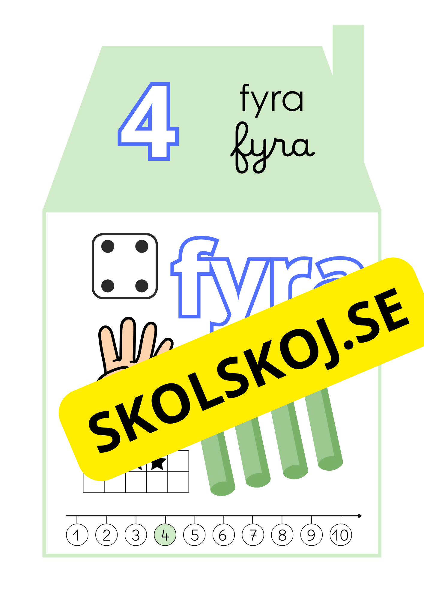 Siffrorna 1–10 – Affischer A4-Format