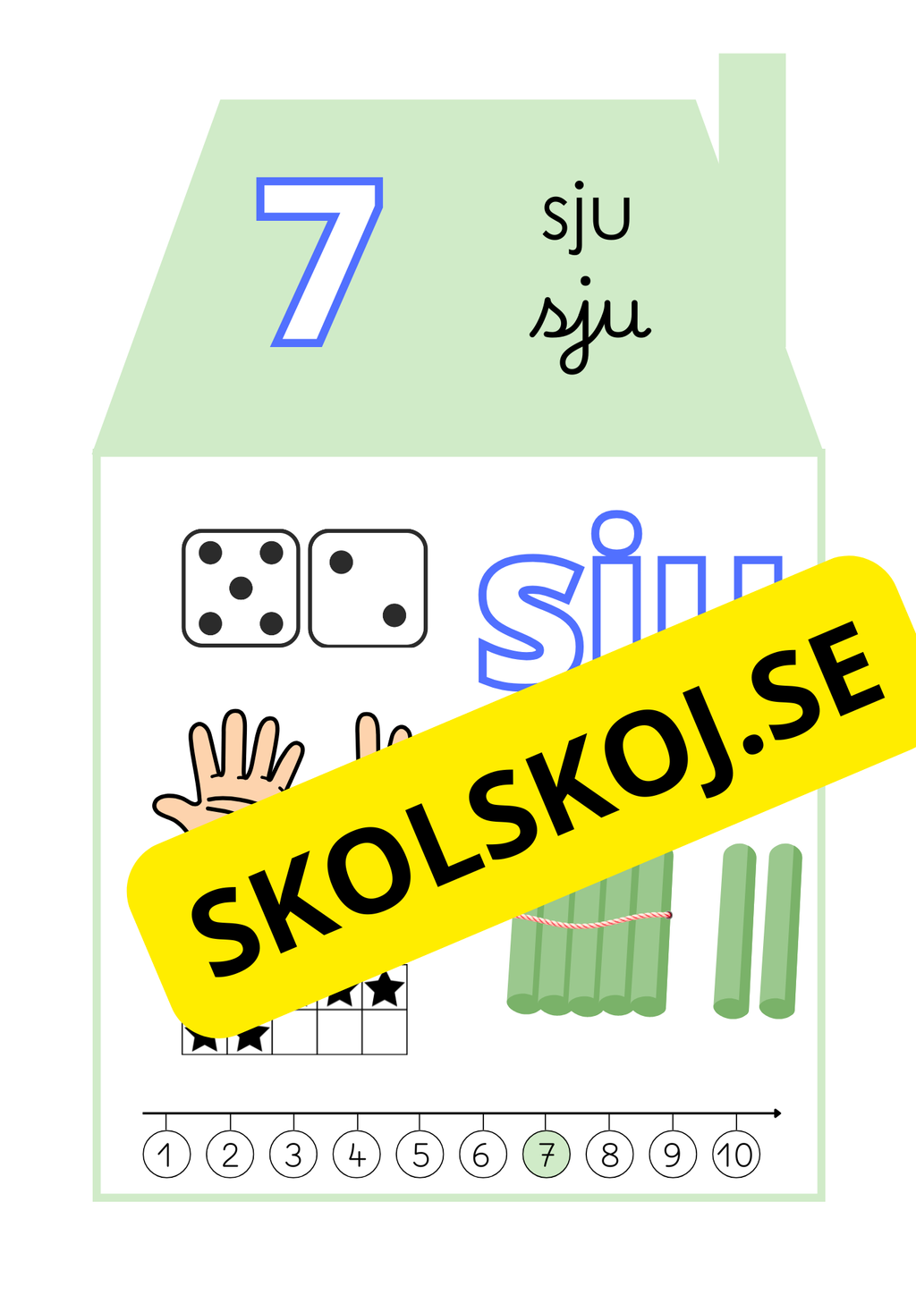 Siffrorna 1–10 – Affischer A4-Format