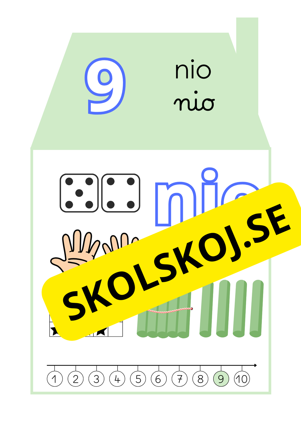 Siffrorna 1–10 – Affischer A4-Format