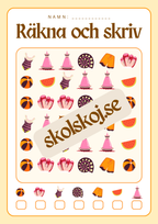 Räkna färglägg och skriv - 0 - 20