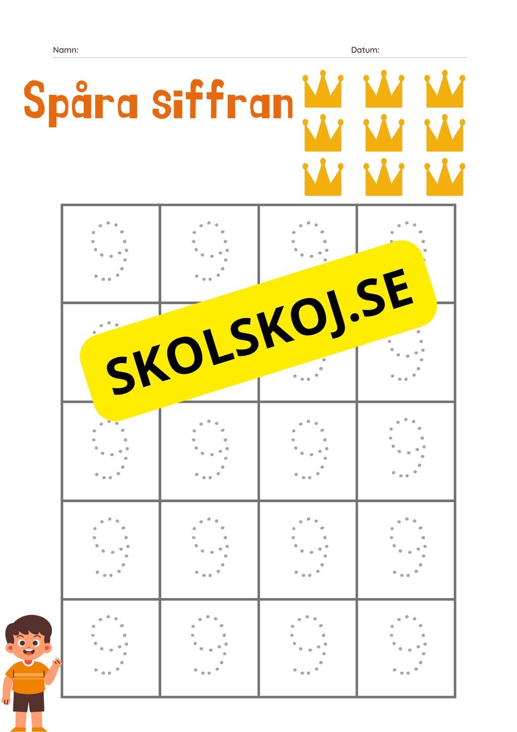 Räkna och skriv tillsammans med Liam
