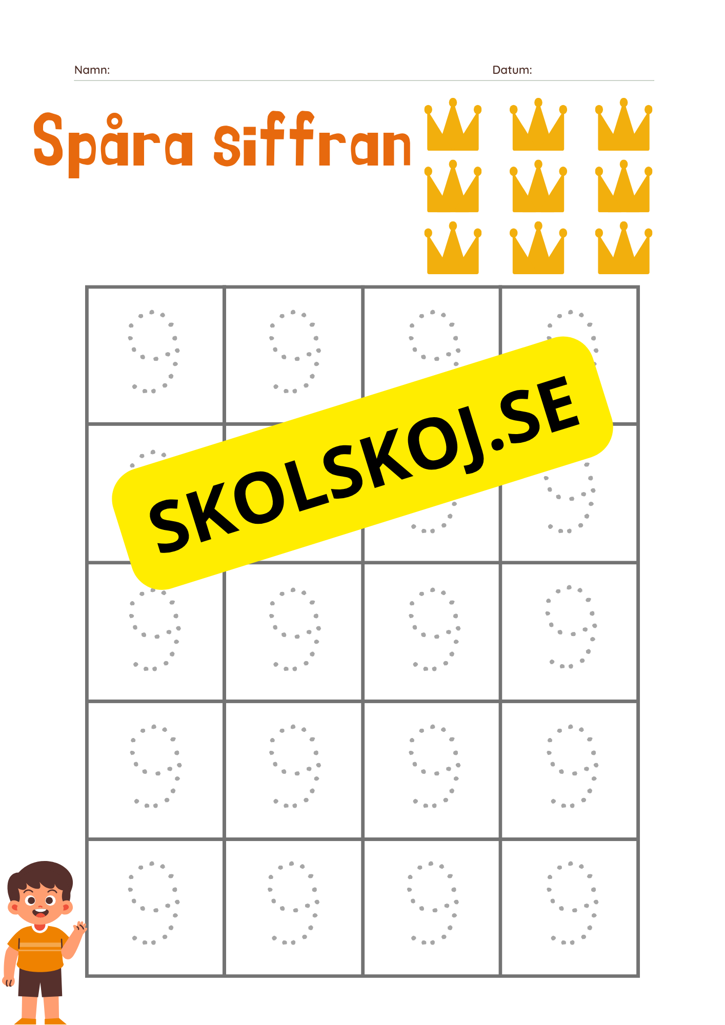 Räkna och skriv tillsammans med Liam