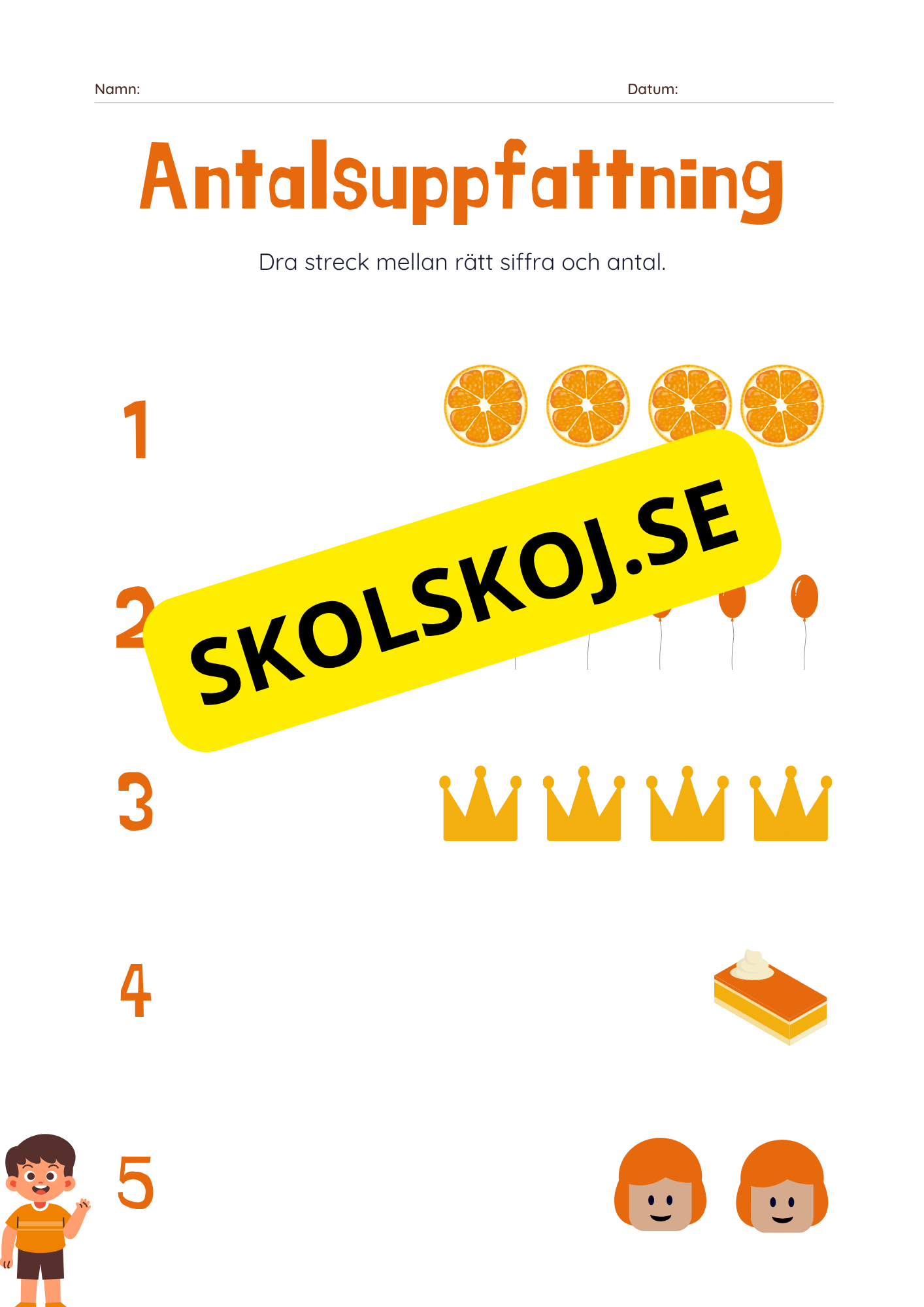 Räkna och skriv tillsammans med Liam