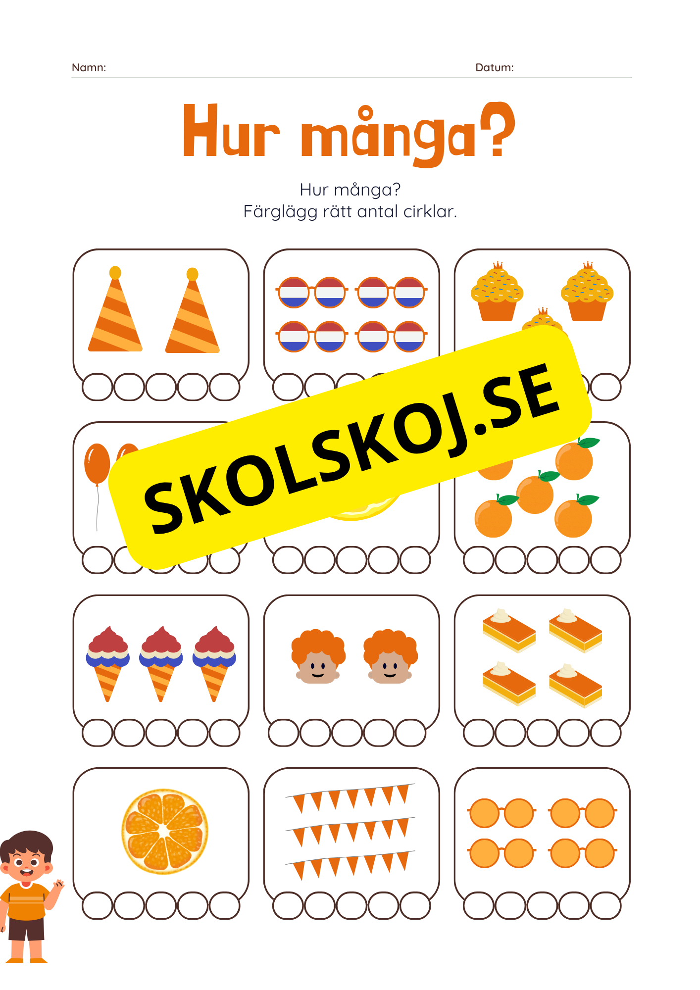 Räkna och skriv tillsammans med Liam