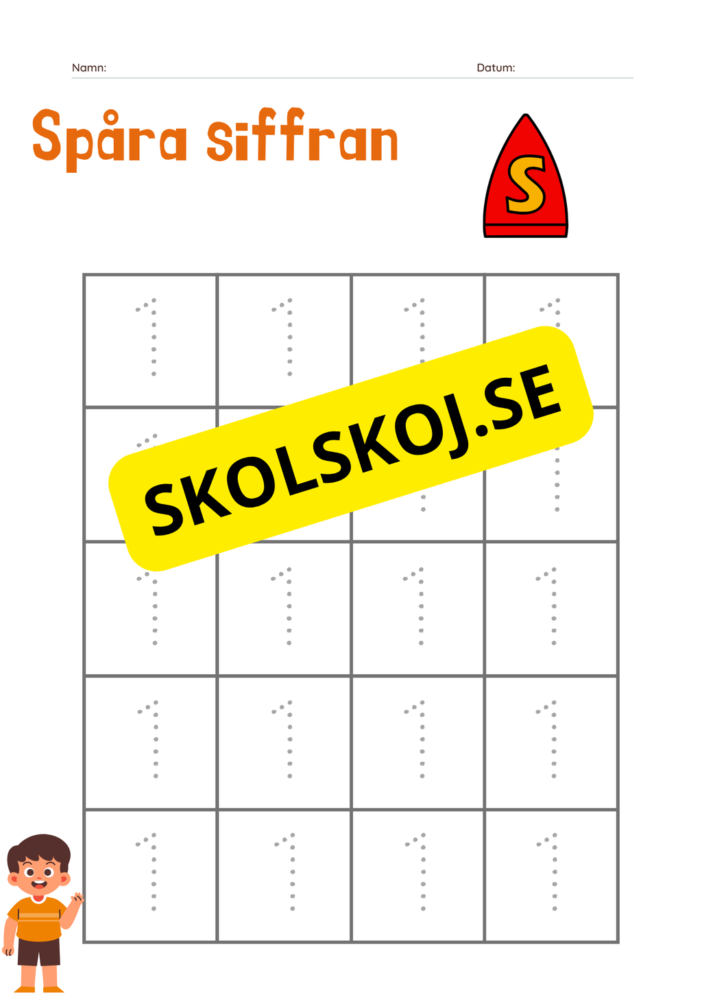 Räkna och skriv tillsammans med Liam