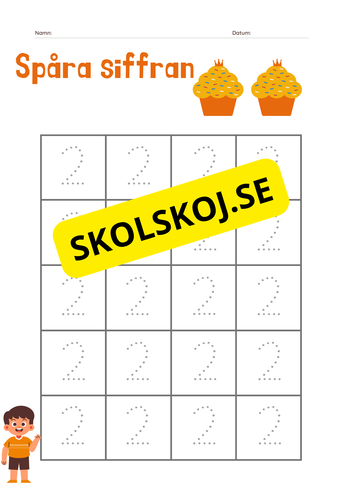 Räkna och skriv tillsammans med Liam