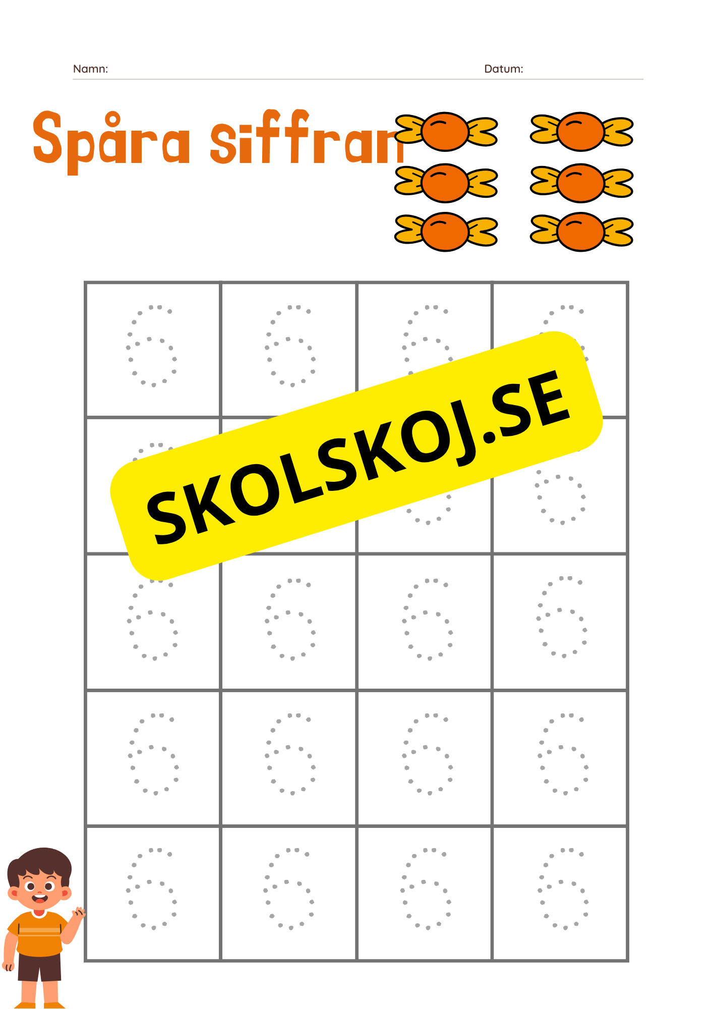 Räkna och skriv tillsammans med Liam