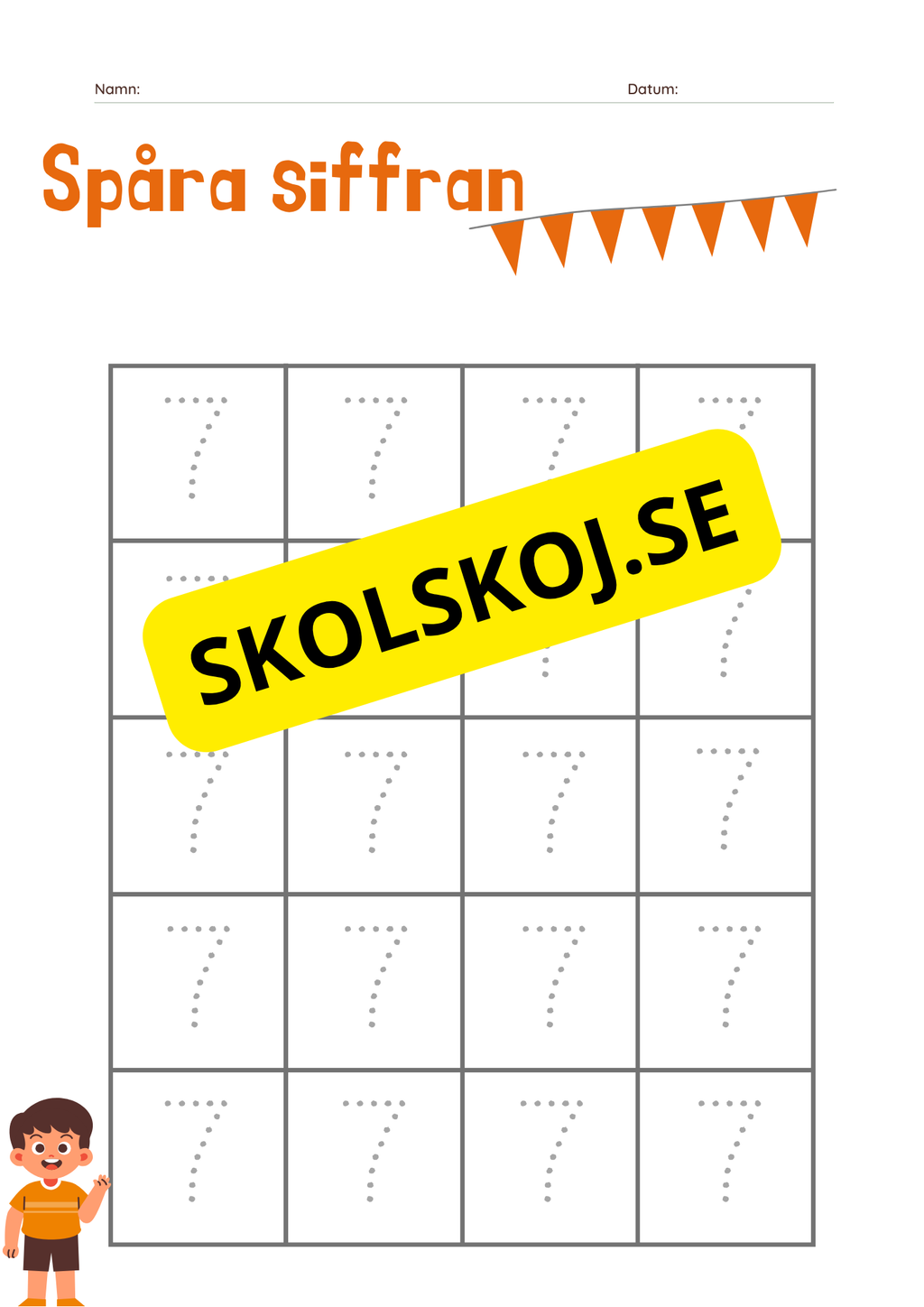 Räkna och skriv tillsammans med Liam