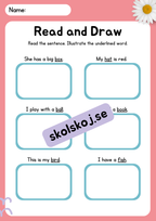 Engelska - Read and color/draw