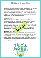 Religionens roll i samhället - Årskurs 4 - 6