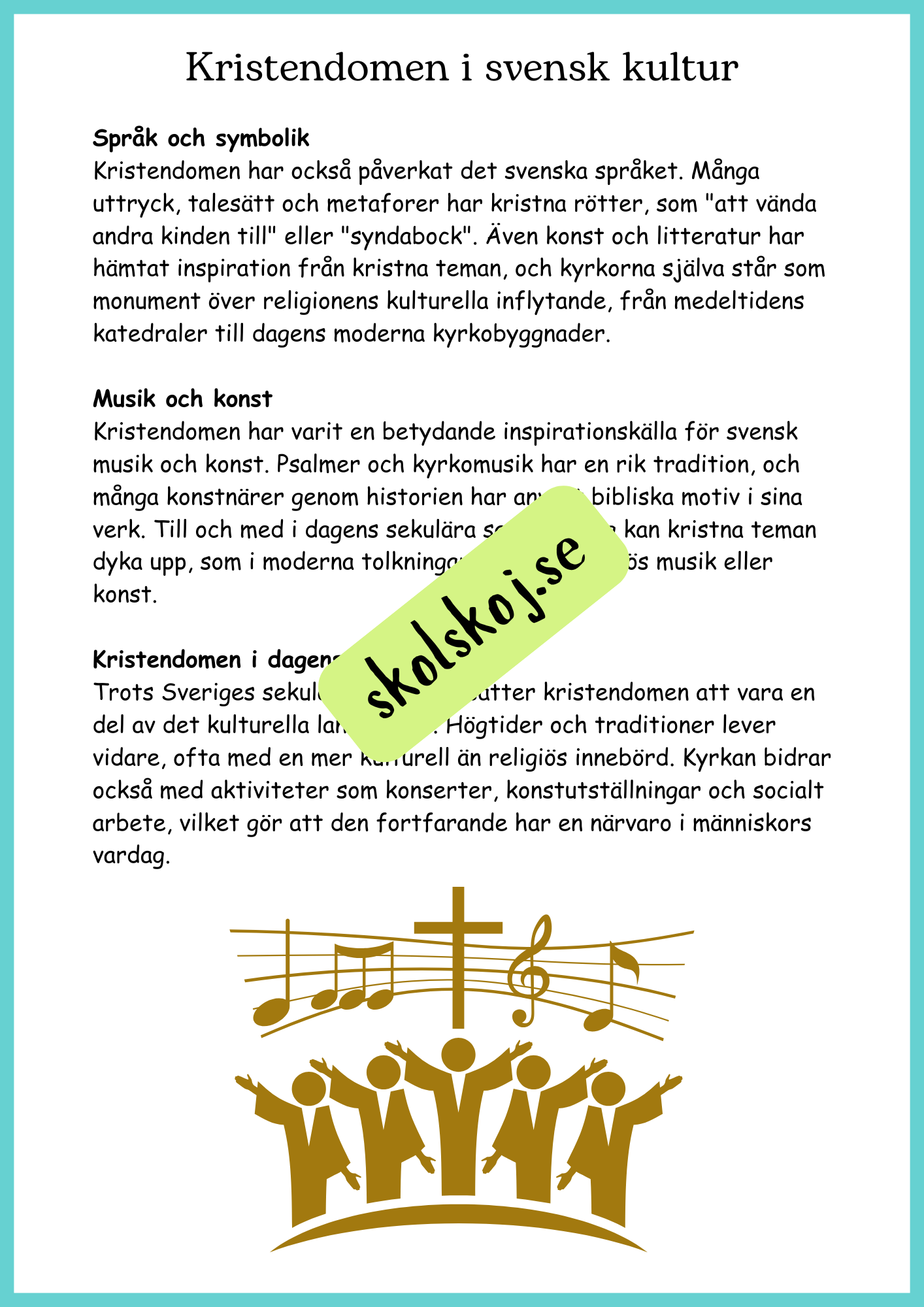 Religionens roll i samhället - Årskurs 4 - 6