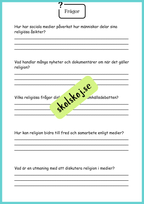 Religionens roll i samhället - Årskurs 4 - 6
