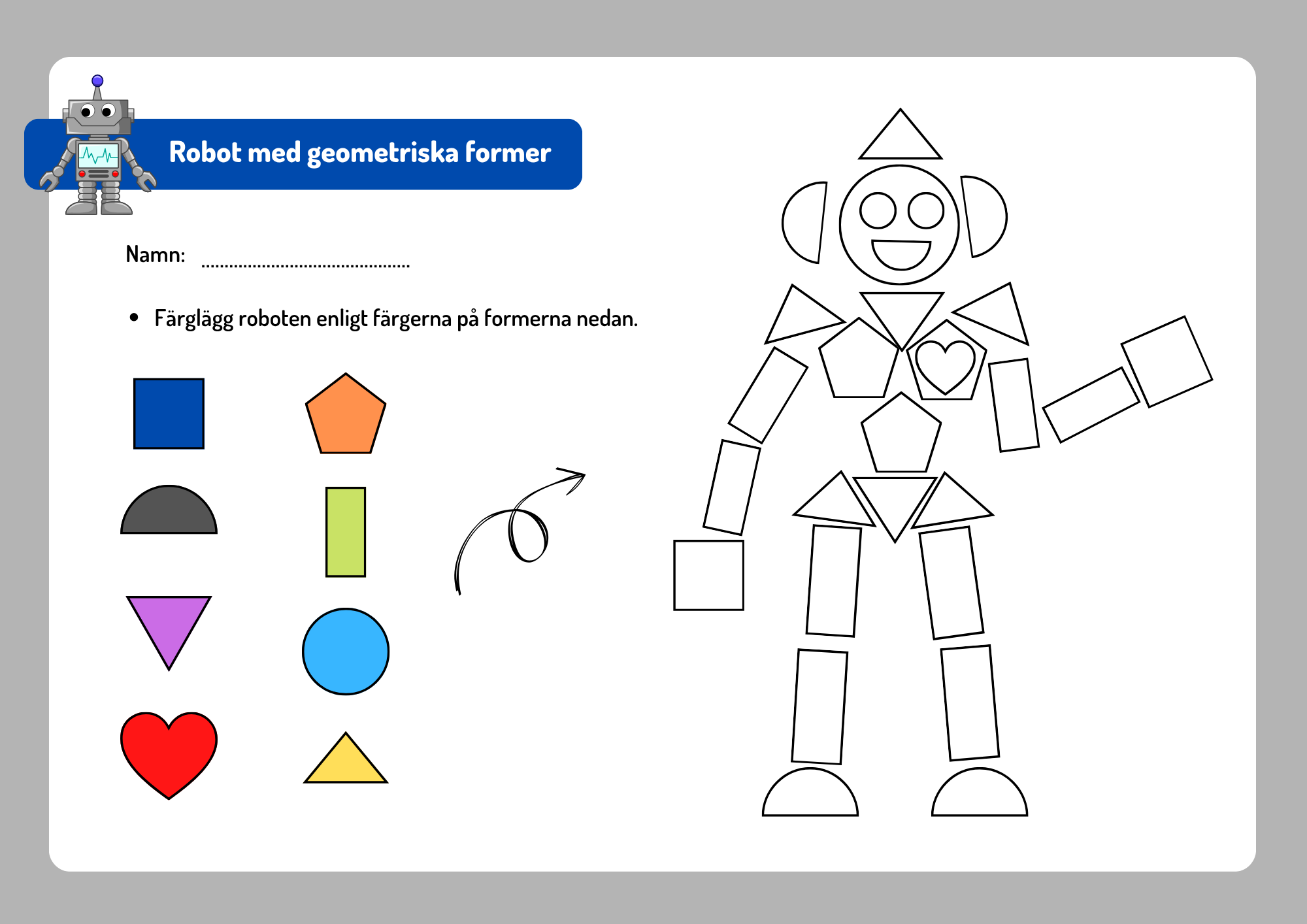 Robot med geometriska former