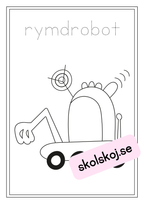 Rymden - Spåra orden och färglägg bilderna