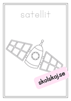 Rymden - Spåra orden och färglägg bilderna