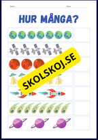 Rymden aktvitetsbok - Blandade uppgifter
