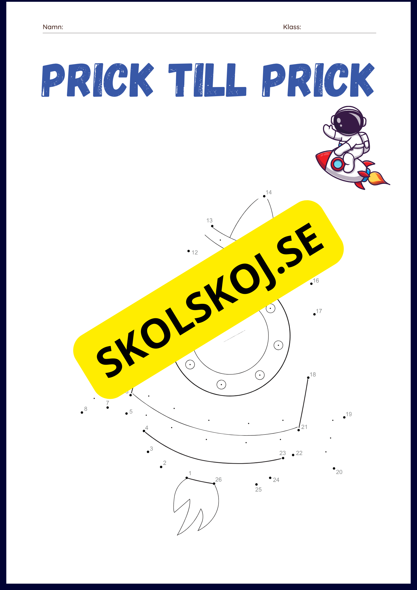 Rymden aktvitetsbok - Blandade uppgifter