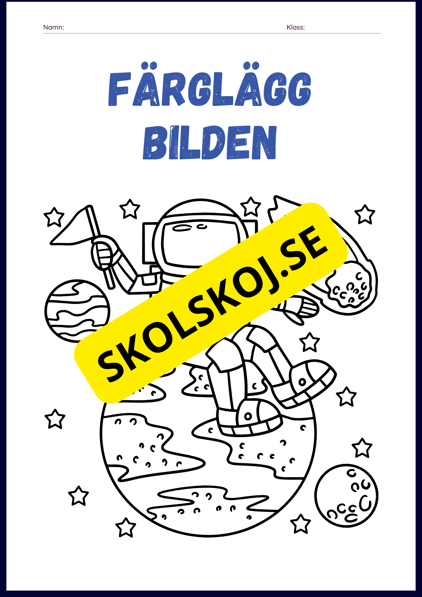 Rymden aktvitetsbok - Blandade uppgifter