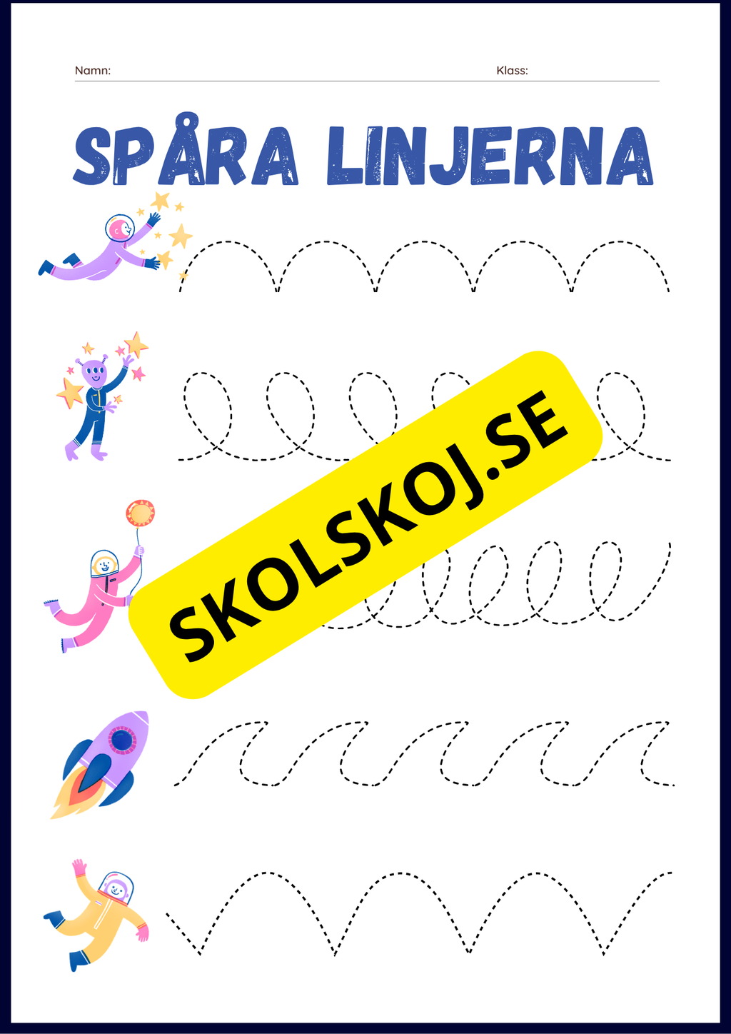 Rymden aktvitetsbok - Blandade uppgifter