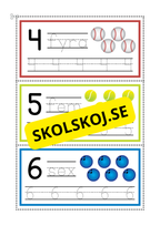 Spåra siffror och tal 0 - 20