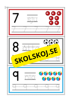 Spåra siffror och tal 0 - 20