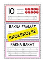 Spåra siffror och tal 0 - 20