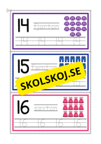 Spåra siffror och tal 0 - 20