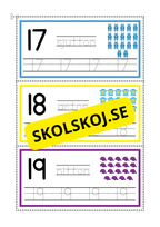 Spåra siffror och tal 0 - 20