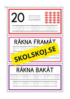 Spåra siffror och tal 0 - 20