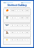 Sentence building - English