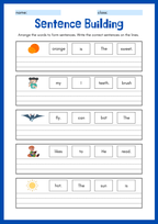 Sentence building - English