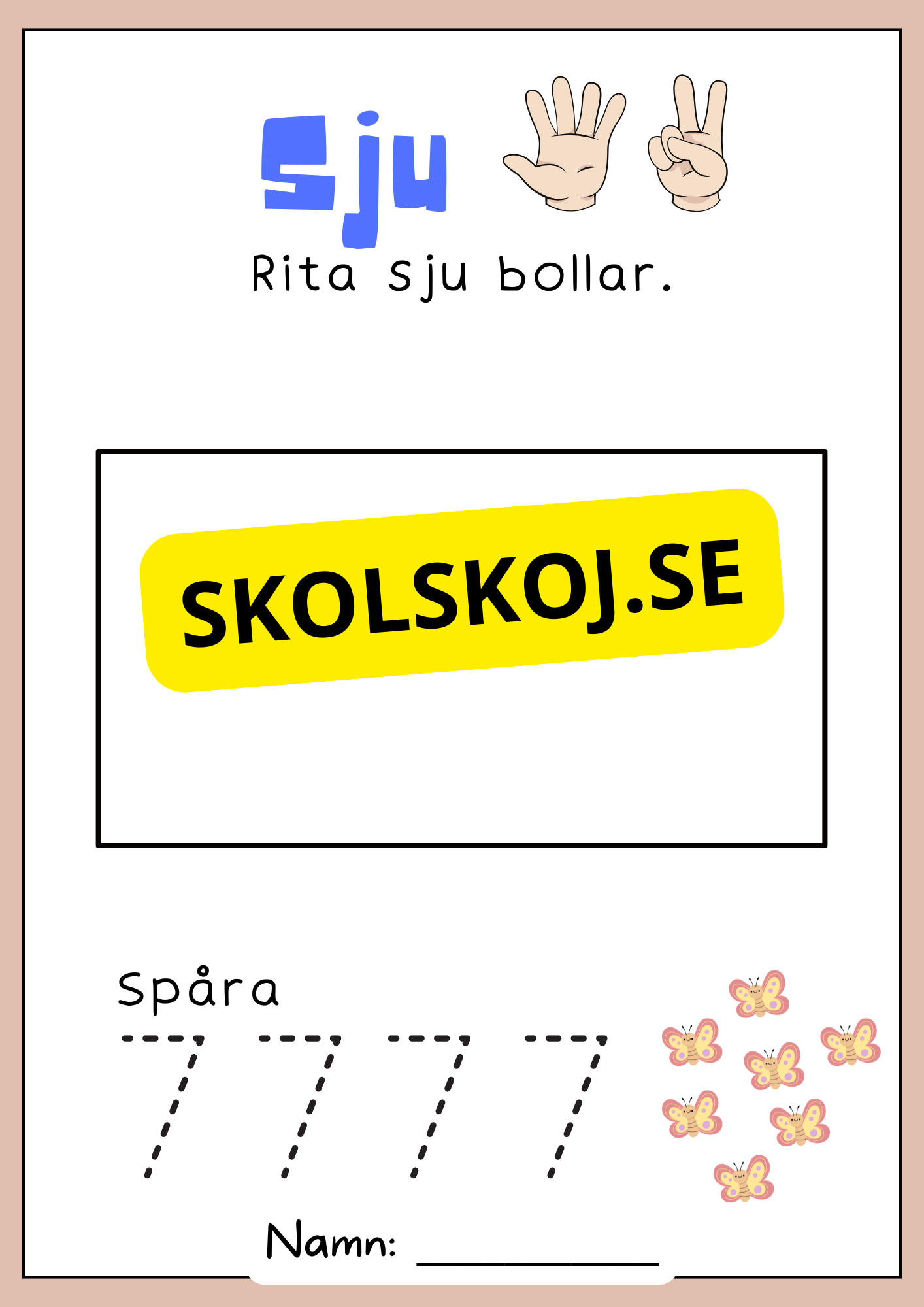 Sifferäventyr - Berättelser om 1 till 10 (20 sidor)