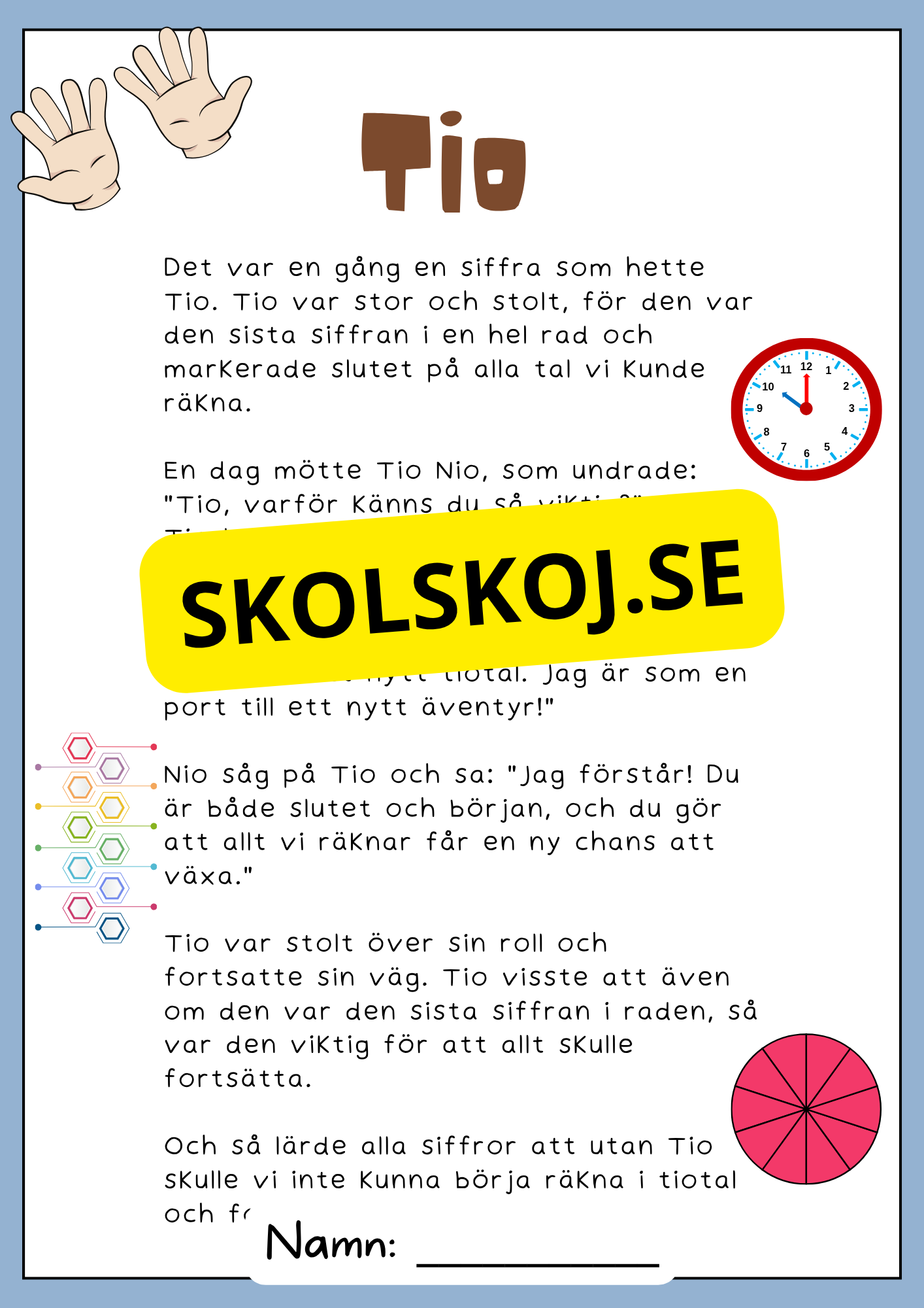 Sifferäventyr - Berättelser om 1 till 10 (20 sidor)