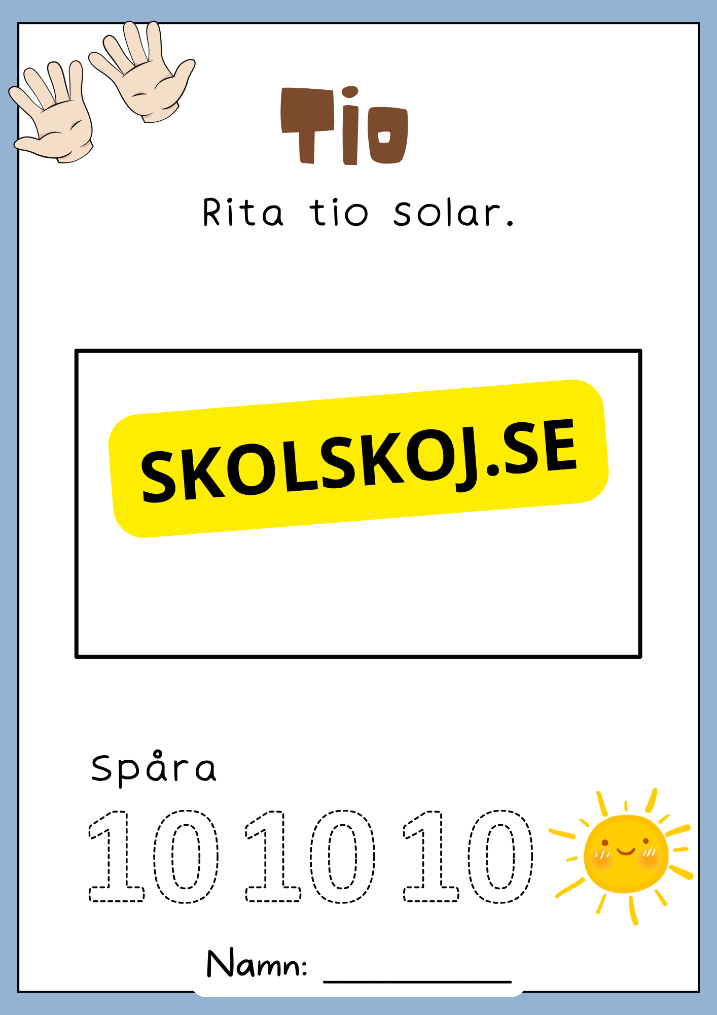 Sifferäventyr - Berättelser om 1 till 10 (20 sidor)