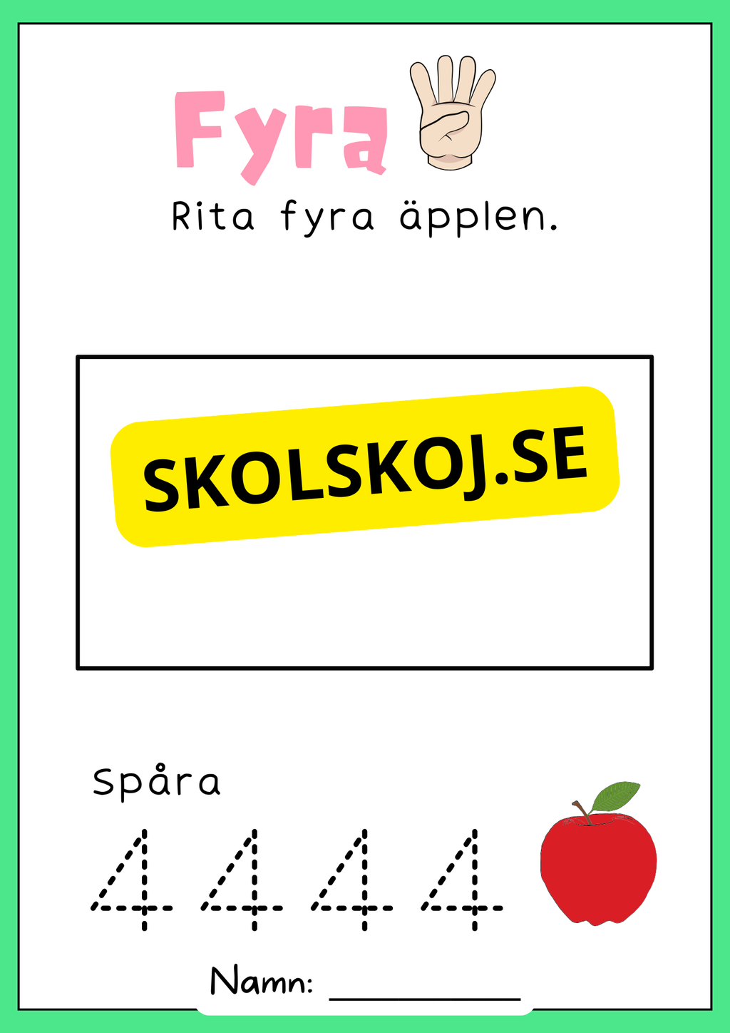 Sifferäventyr - Berättelser om 1 till 10 (20 sidor)
