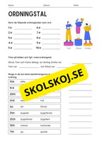 Siffror som tal och ordningstal