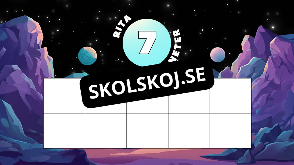 Siffror upp till 10 - Tema rymden - 33 sidor