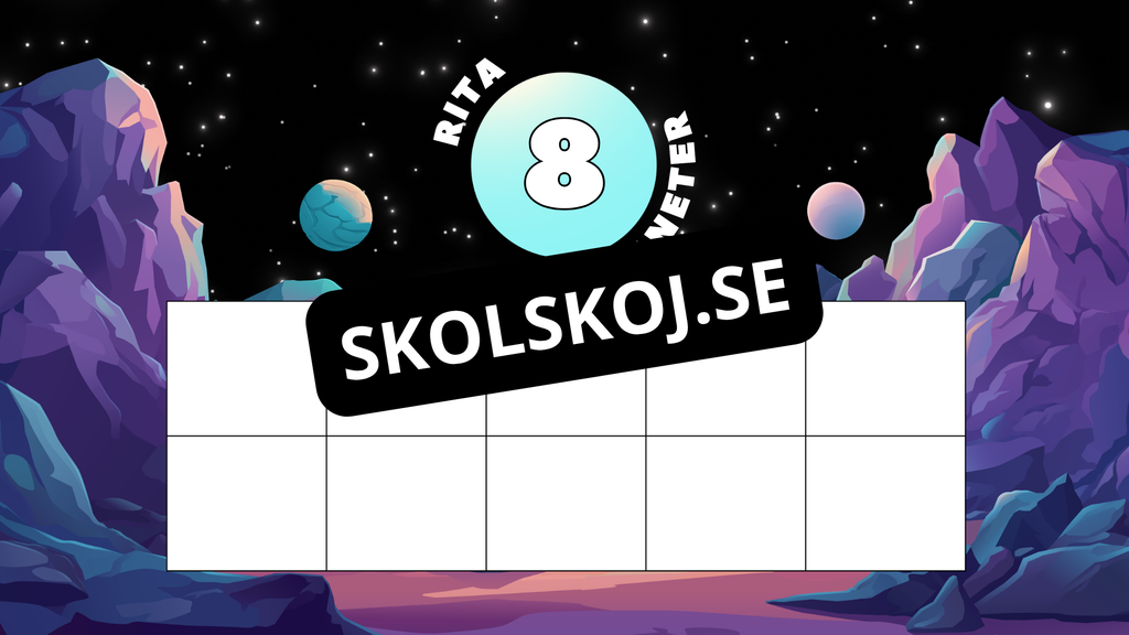 Siffror upp till 10 - Tema rymden - 33 sidor