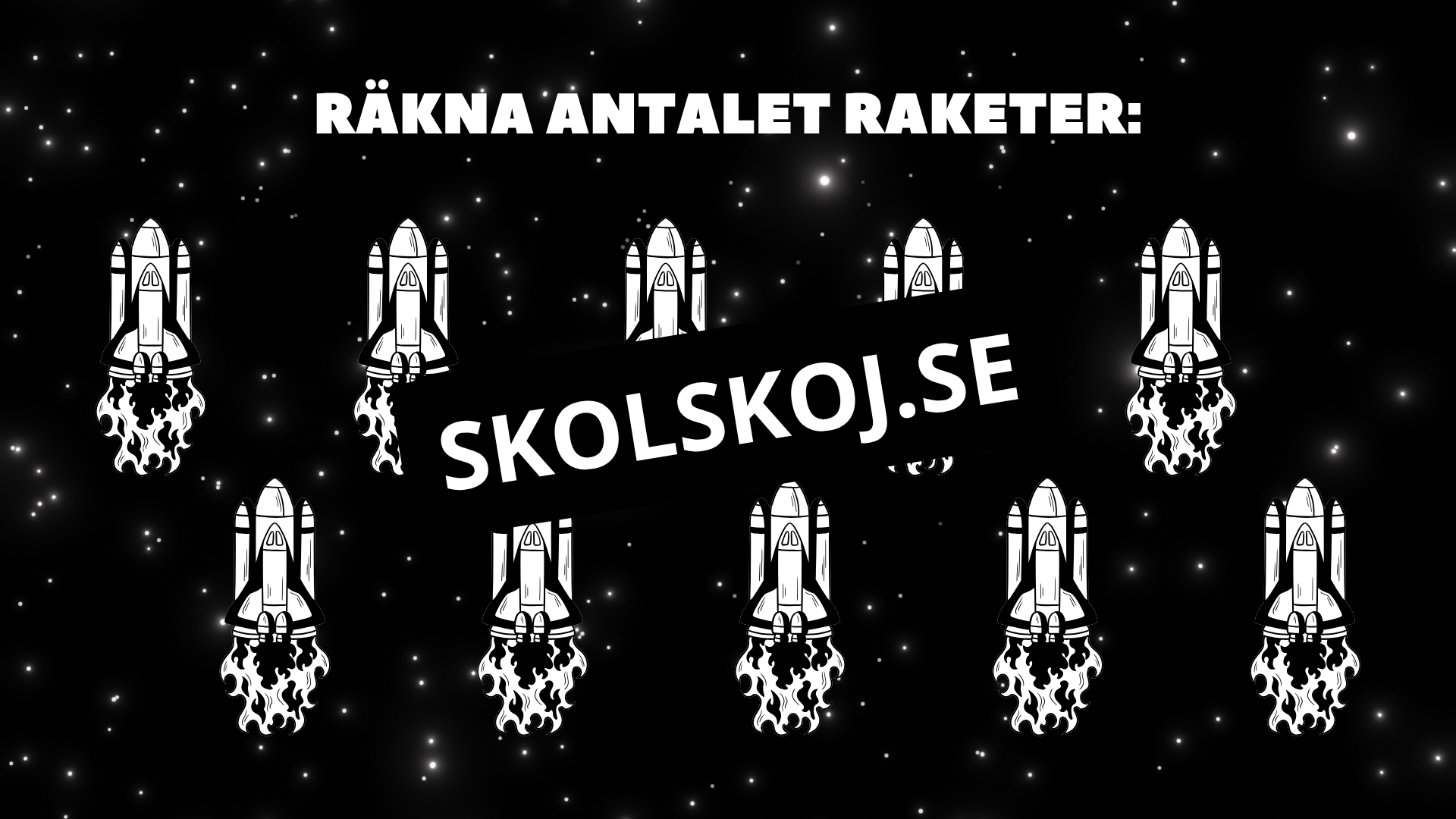 Siffror upp till 10 - Tema rymden - 33 sidor