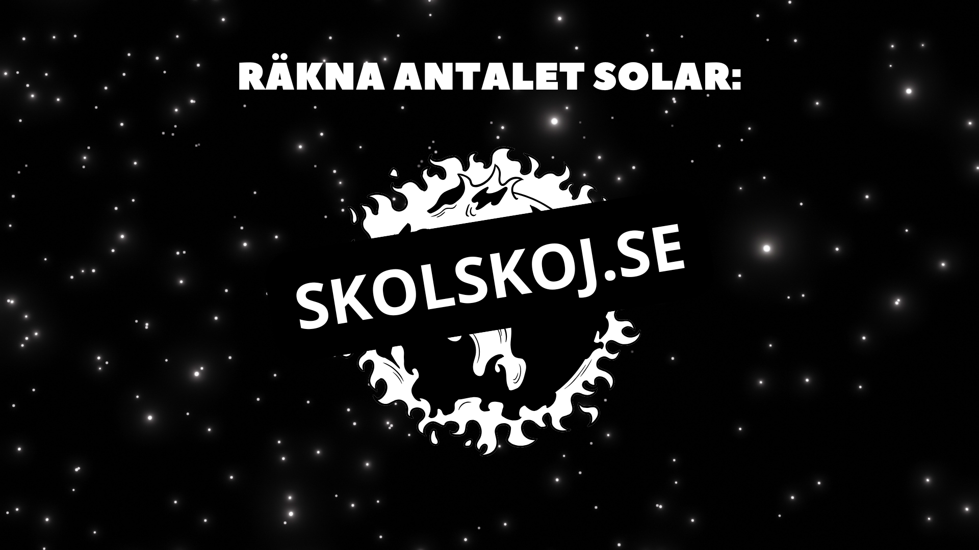 Siffror upp till 10 - Tema rymden - 33 sidor