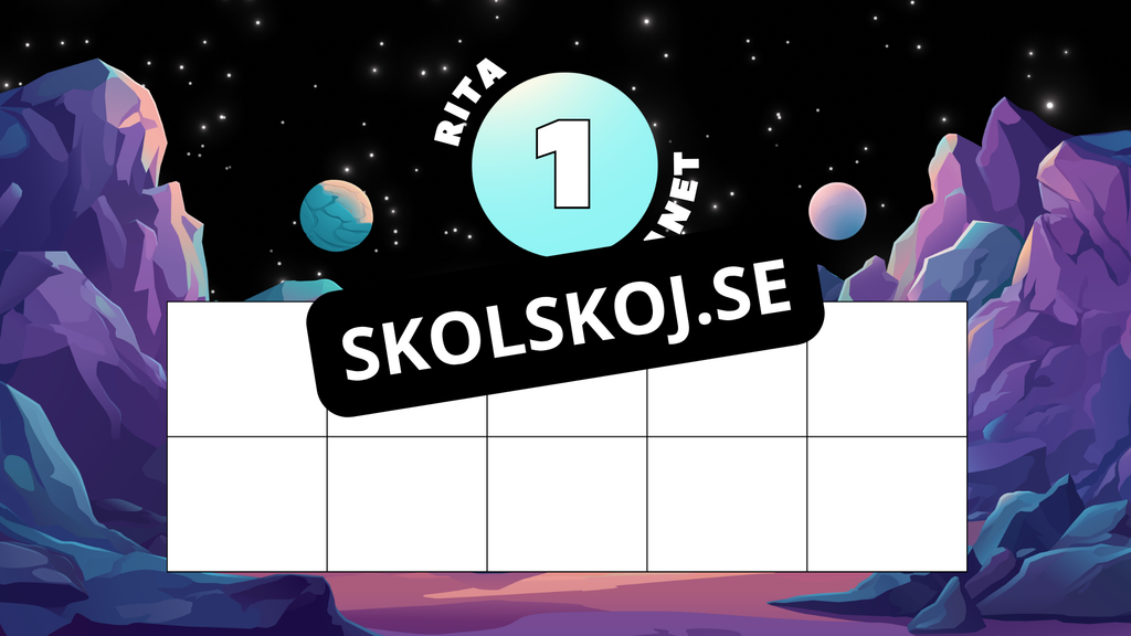 Siffror upp till 10 - Tema rymden - 33 sidor