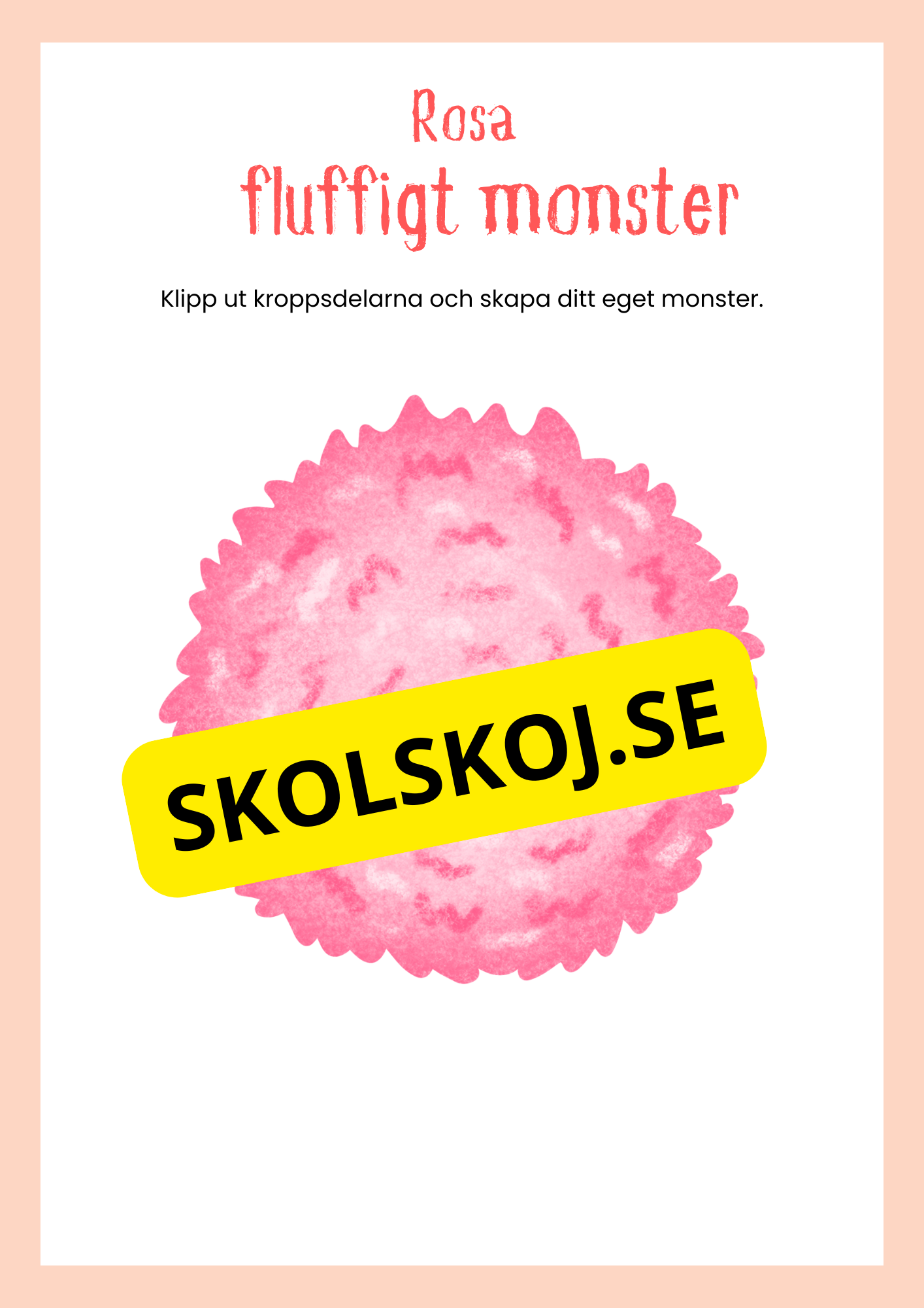 Skapa ett fluffigt monster