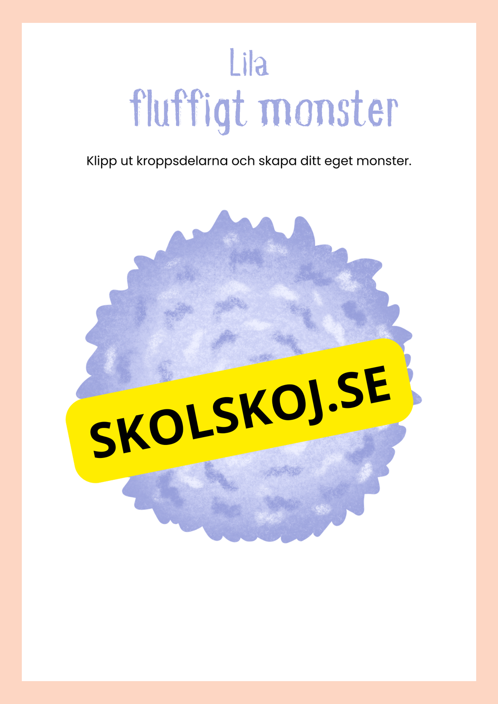 Skapa ett fluffigt monster