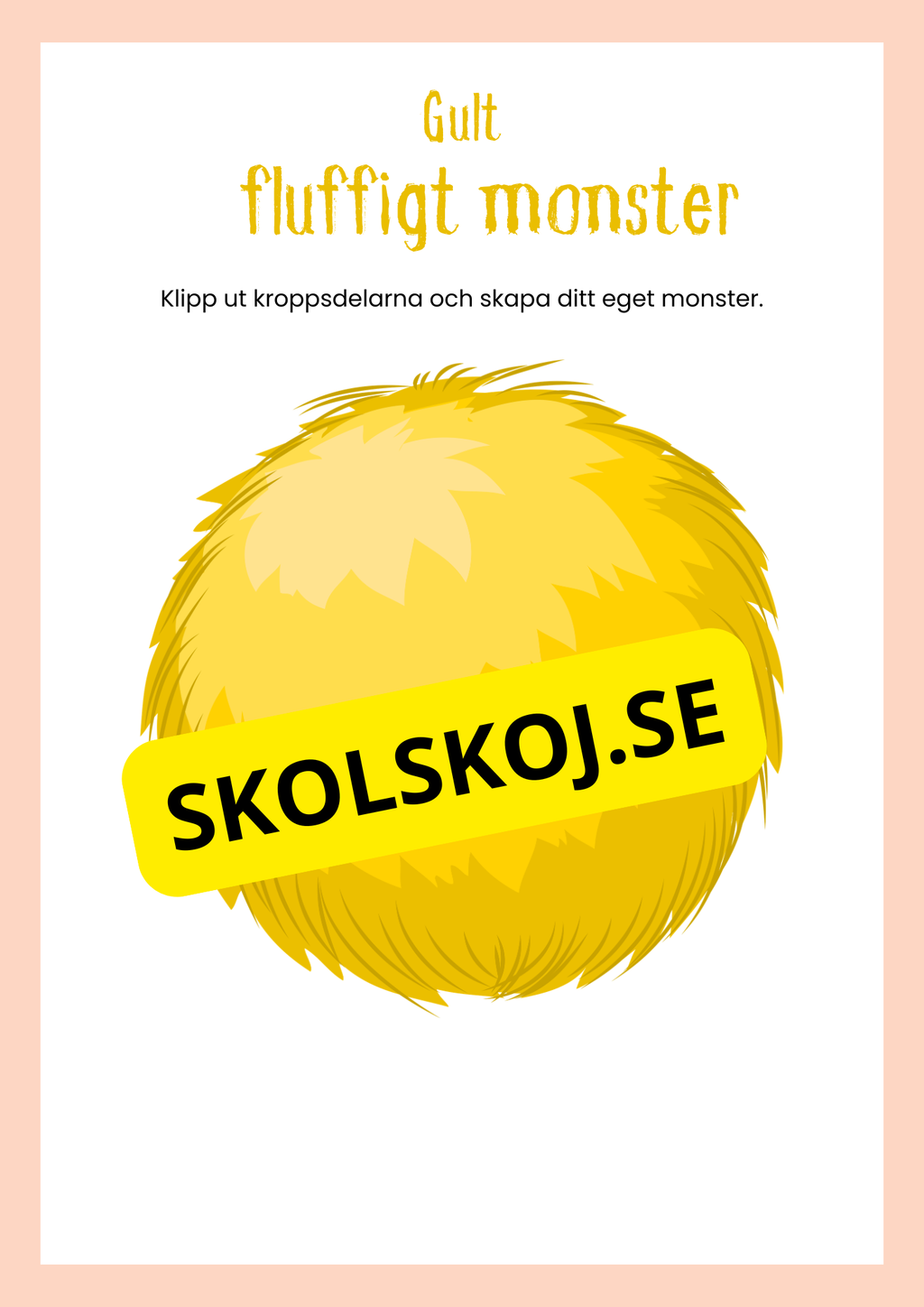Skapa ett fluffigt monster