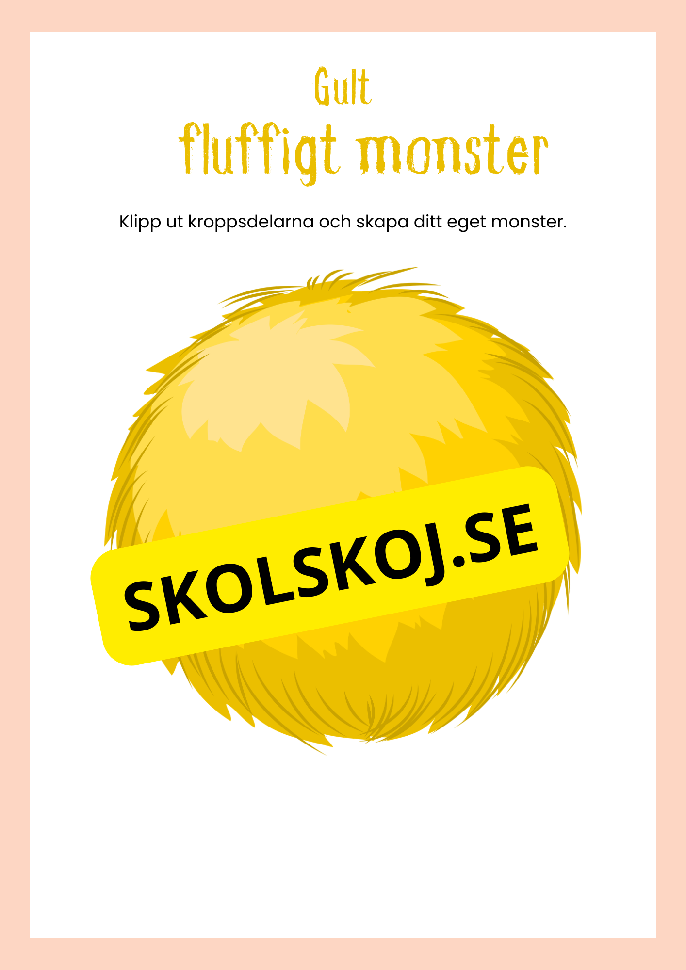 Skapa ett fluffigt monster