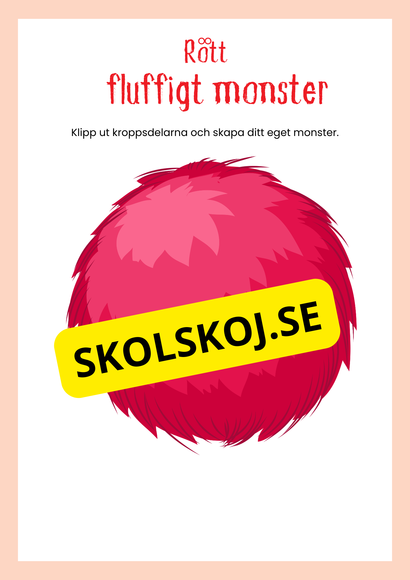 Skapa ett fluffigt monster