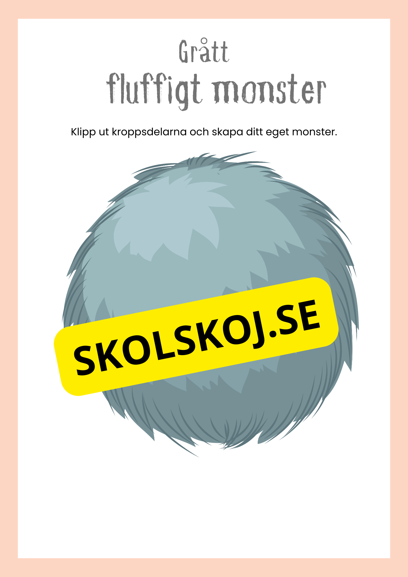 Skapa ett fluffigt monster
