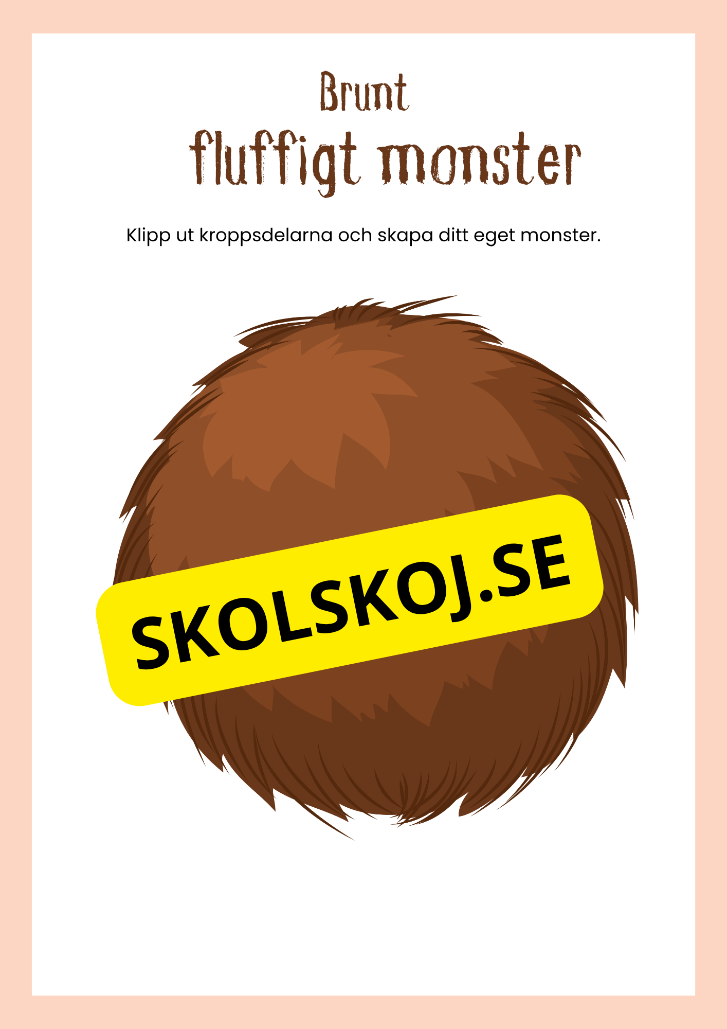 Skapa ett fluffigt monster
