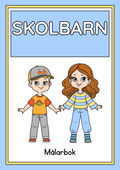 Skolbarn - Målarbok